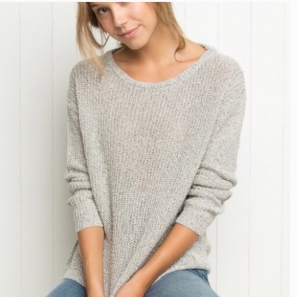 Brandy Melville Sweaters - Brandy Melville Grey White Speckled Sweater